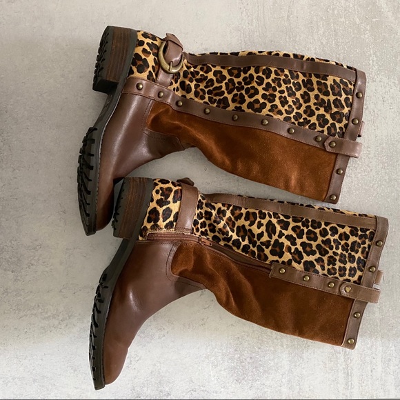 Steve Madden Denmar Cheetah Hair Tall Boots (8.5) - Picture 6 of 8